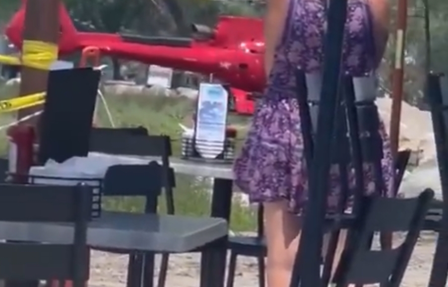 VIDEO: Helicopter crash lands outside waterfront restaurant in Clay Township, Michigan
