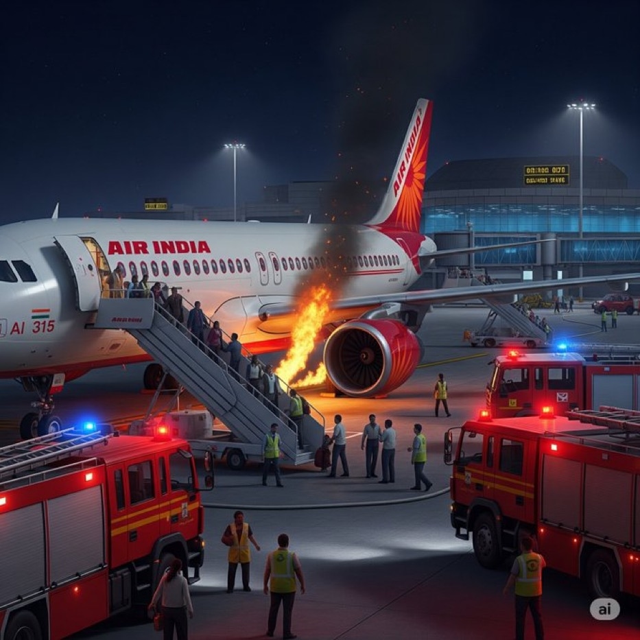 Air India Flight Fire at Delhi Airport: Passengers Safe After AI 315 Incident