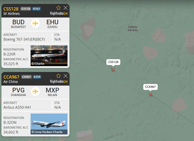 Two Chinese Planes Narrowly Avoid Mid-Air Collision Over Siberia