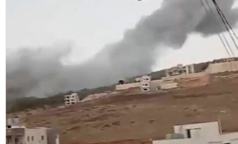 الطيران الحربي يشن غارة على اطراف كفرتبنيت