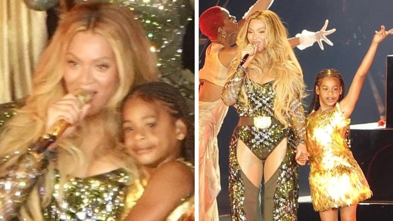 Beyoncé's daughters Blue Ivy, 13, and Rumi, 7, join her on stage to kick off Cowboy Carter Tour