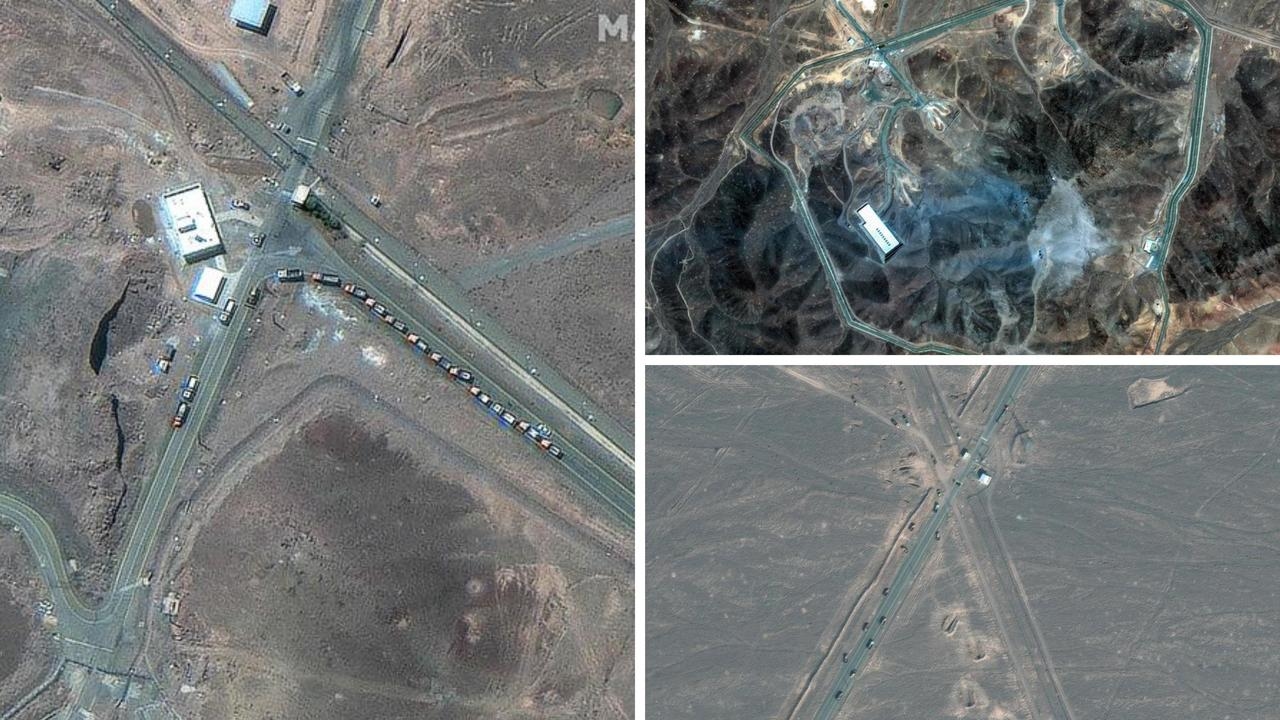 Satellite images show trucks lined up at Iran's Fordow nuclear facility before US air strikes