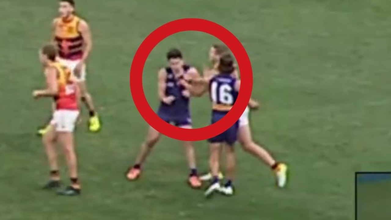 Crows midfielder delivers ‘uppercut' to Fremantle's Andrew Brayshaw