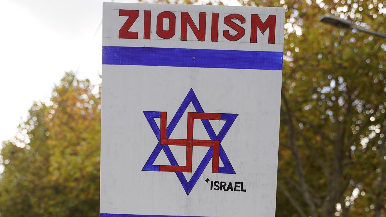 Nazi swastika displayed at Melbourne Palestine Nakba rally