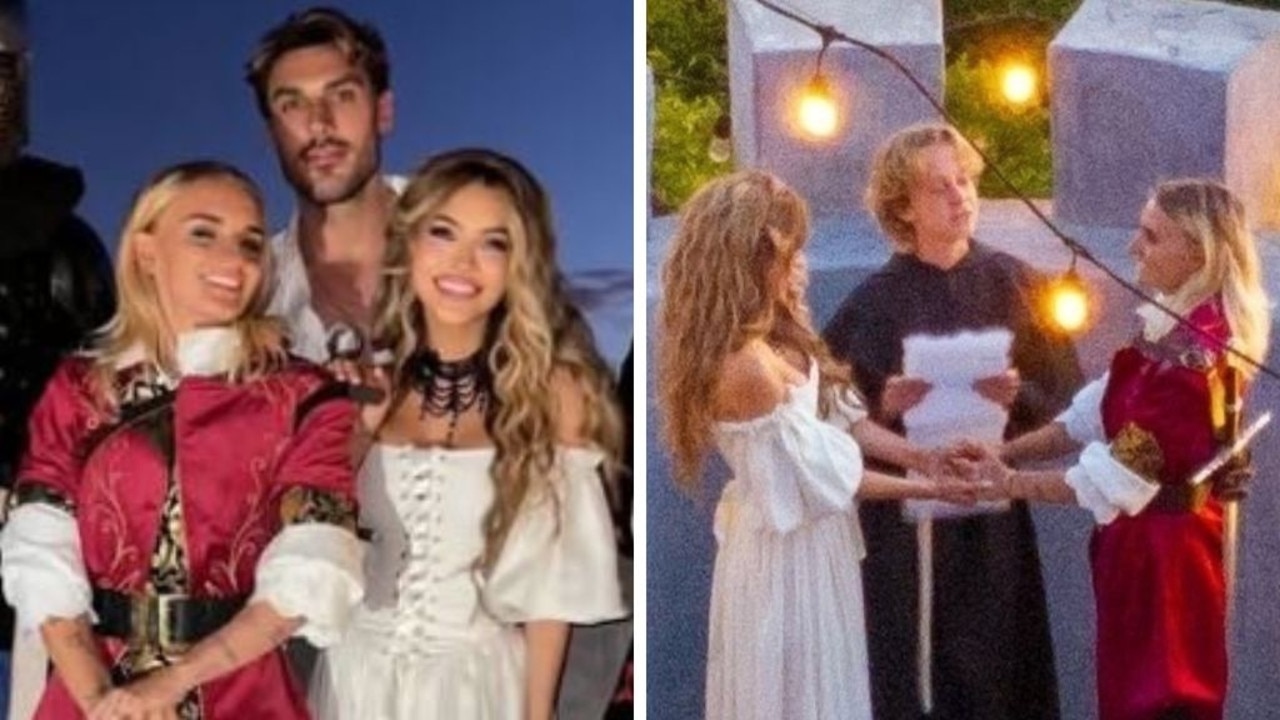 Chrishell Stause marries Aussie singer G Flip for a third time in medieval-themed wedding