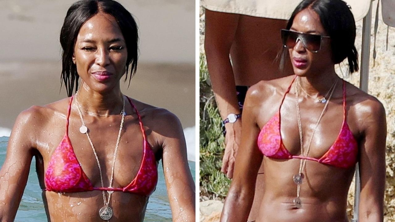 Supermodel, 55, wows in tiny bikini on Ibiza beach