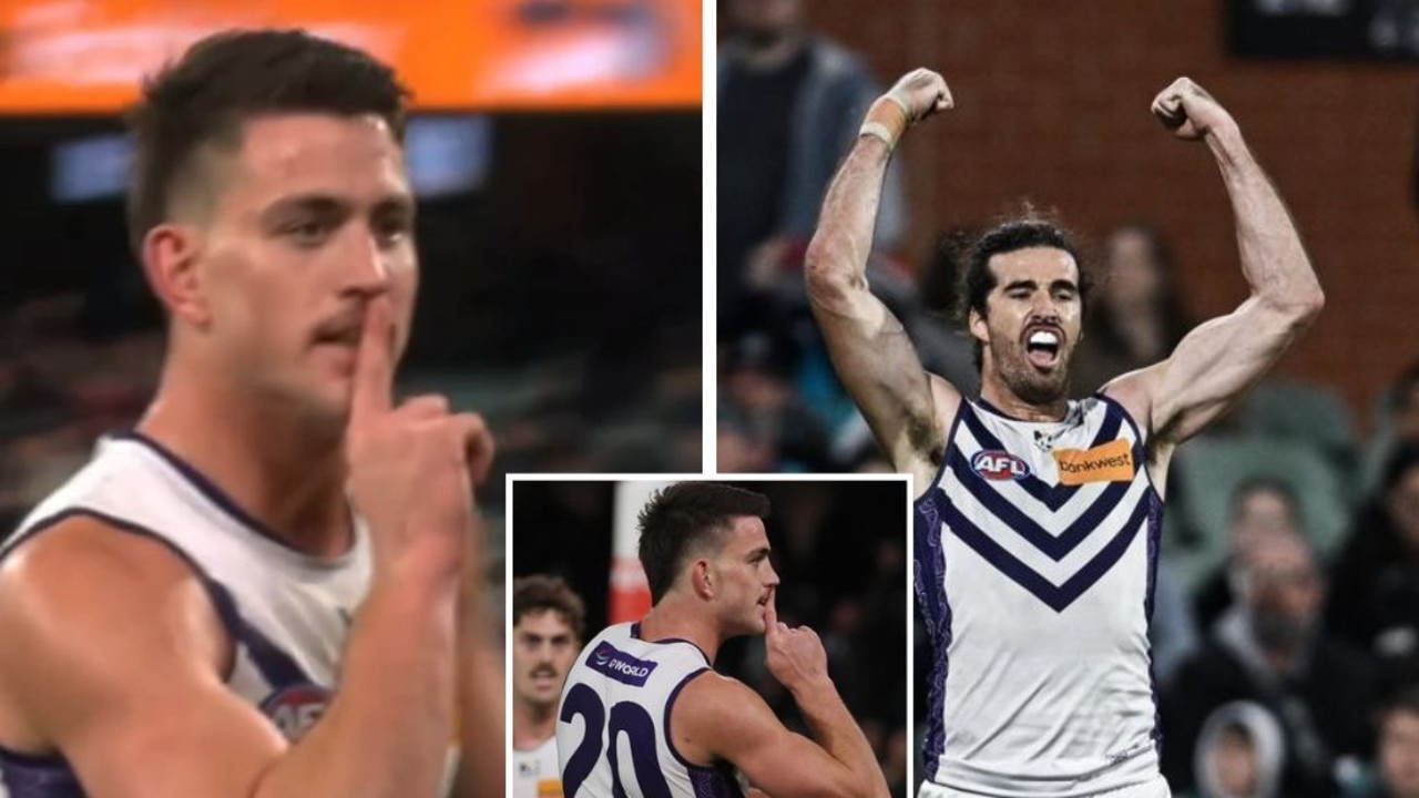 ‘Escort him into to bus': Fans enraged by Fremantle star's brash celebration