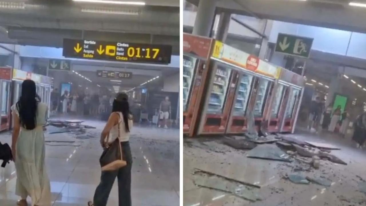 ‘Disgraceful': Chaos erupts as roof caves in at Son Sant Joan Airport