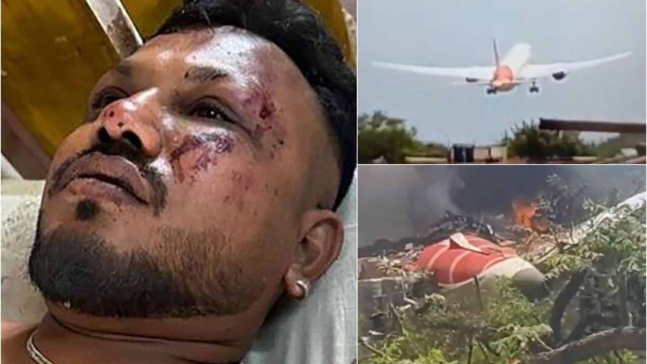 Air India Flight 171 survivor tells family he is 'fine' after aircraft crashes moments after takeoff in Indian city of Ahmedabad