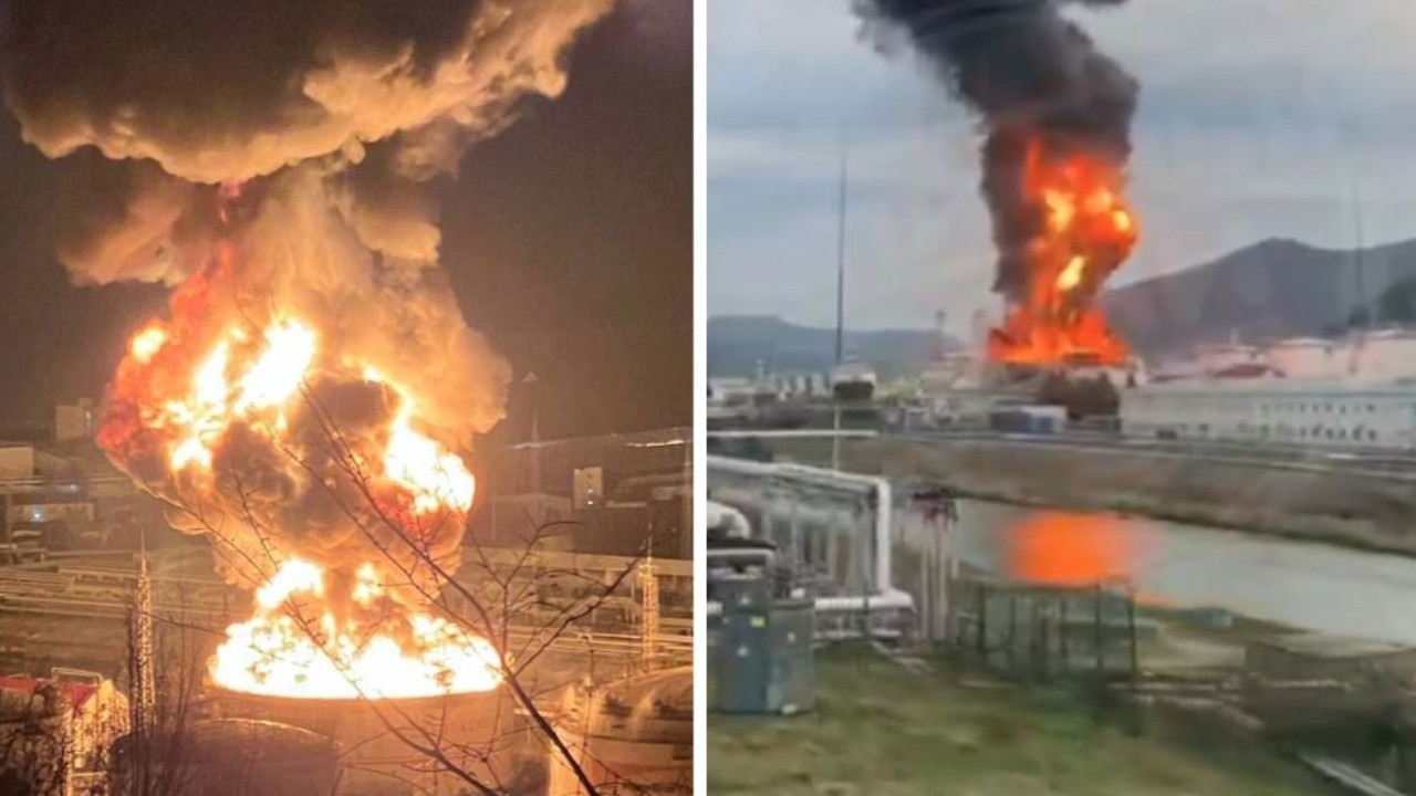 Ukraine's latest wave of drone strikes spark fires in two Russian regions as oil refinery goes up in blaze