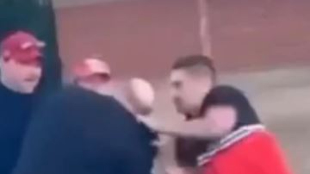 Wild local footy brawl breaks out, fans get involved