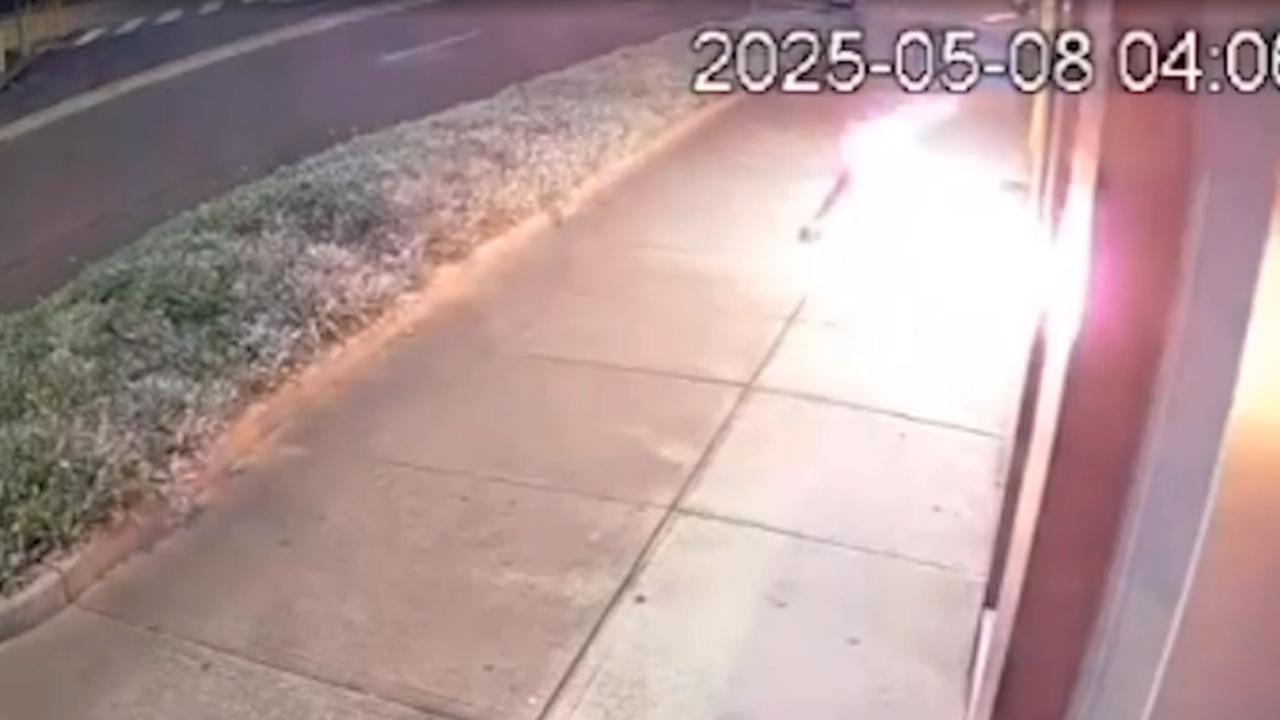 Watch the moment a suspected arsonist sets himself alight in Sydney's west