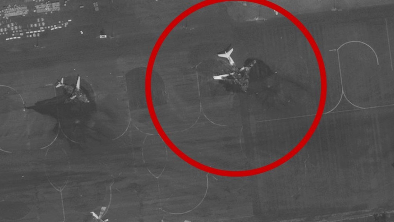 Chilling images of destroyed planes after air strikes at Yemen's main international airport
