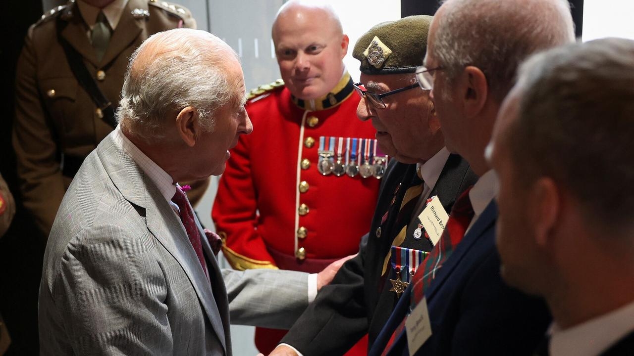 King Charles visits war veterans at Lancaster Castle