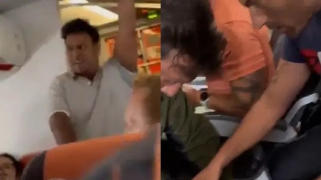 Chaos in the sky: Deranged easyJet flyer yells, ‘I've got a bomb!', threatens Donald Trump before hero passengers tackle him