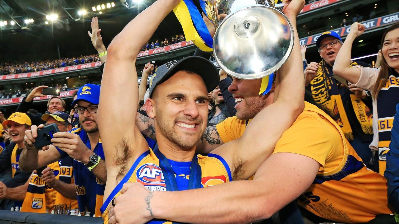 West Coast veteran Dom Sheed will forever be remembered for his 2018 grand final goal after announcing his retirement