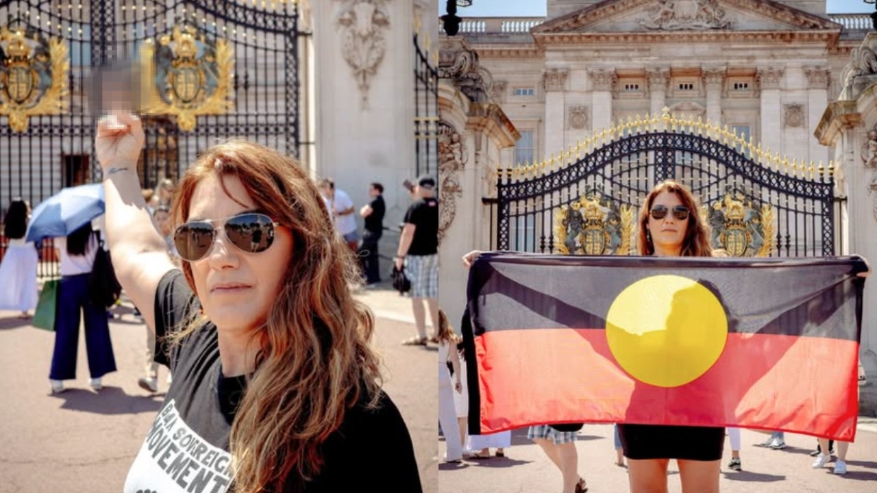Former Greens Senator Lidia Thorpe slammed as 'a disgrace' to Australia after 'egregiously' flipping off Buckingham Palace in provocative social media post