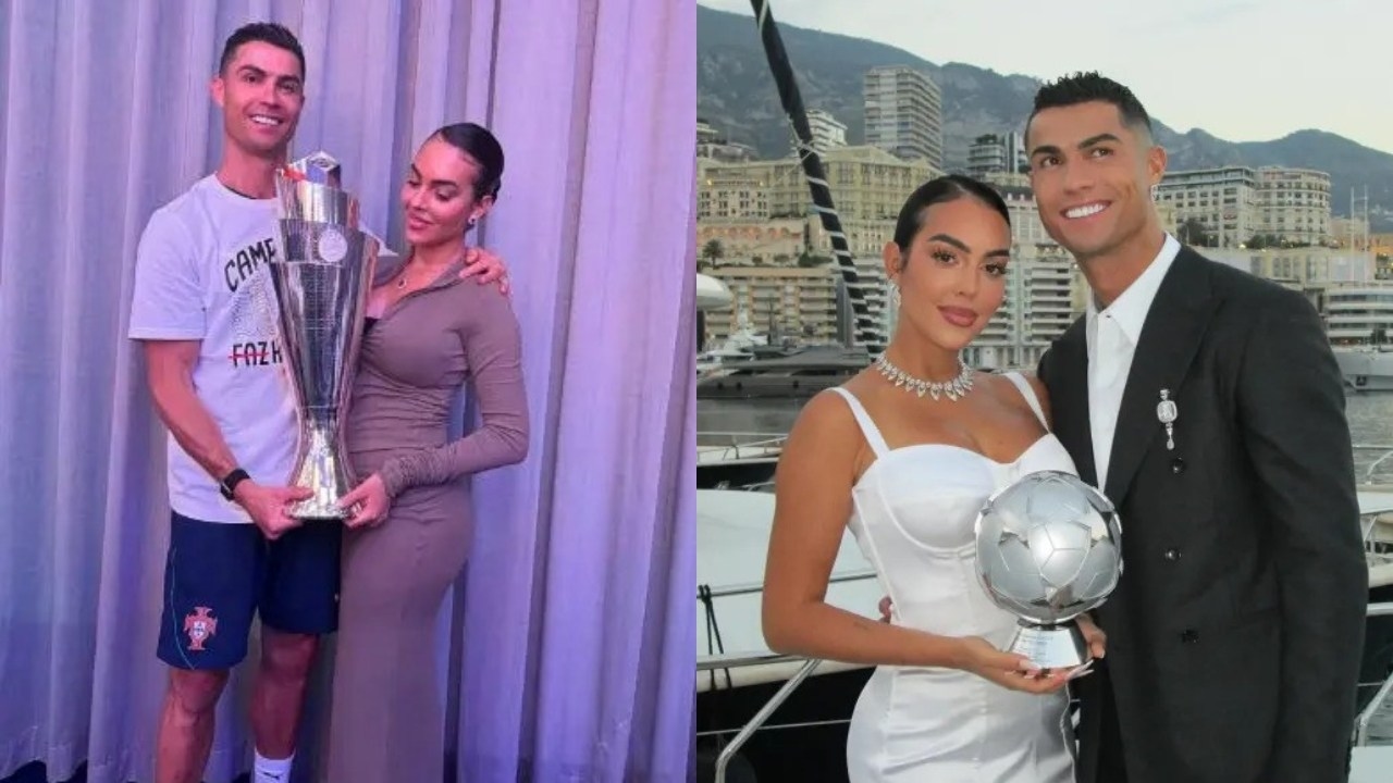 Cristiano Ronaldo reveals engagement to girlfriend of eight years Georgina Rodriguez - see her gigantic ring