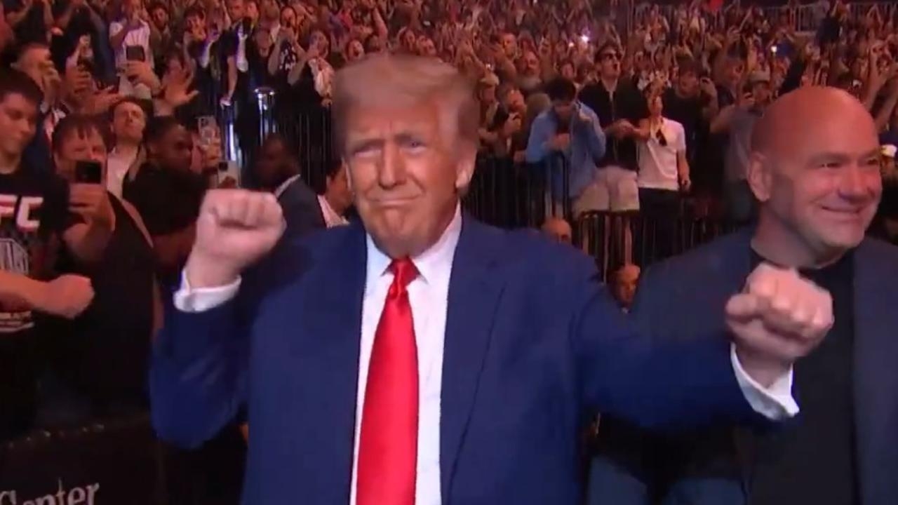 US President Donald Trump attends UFC 316 hours after deploying National Guard