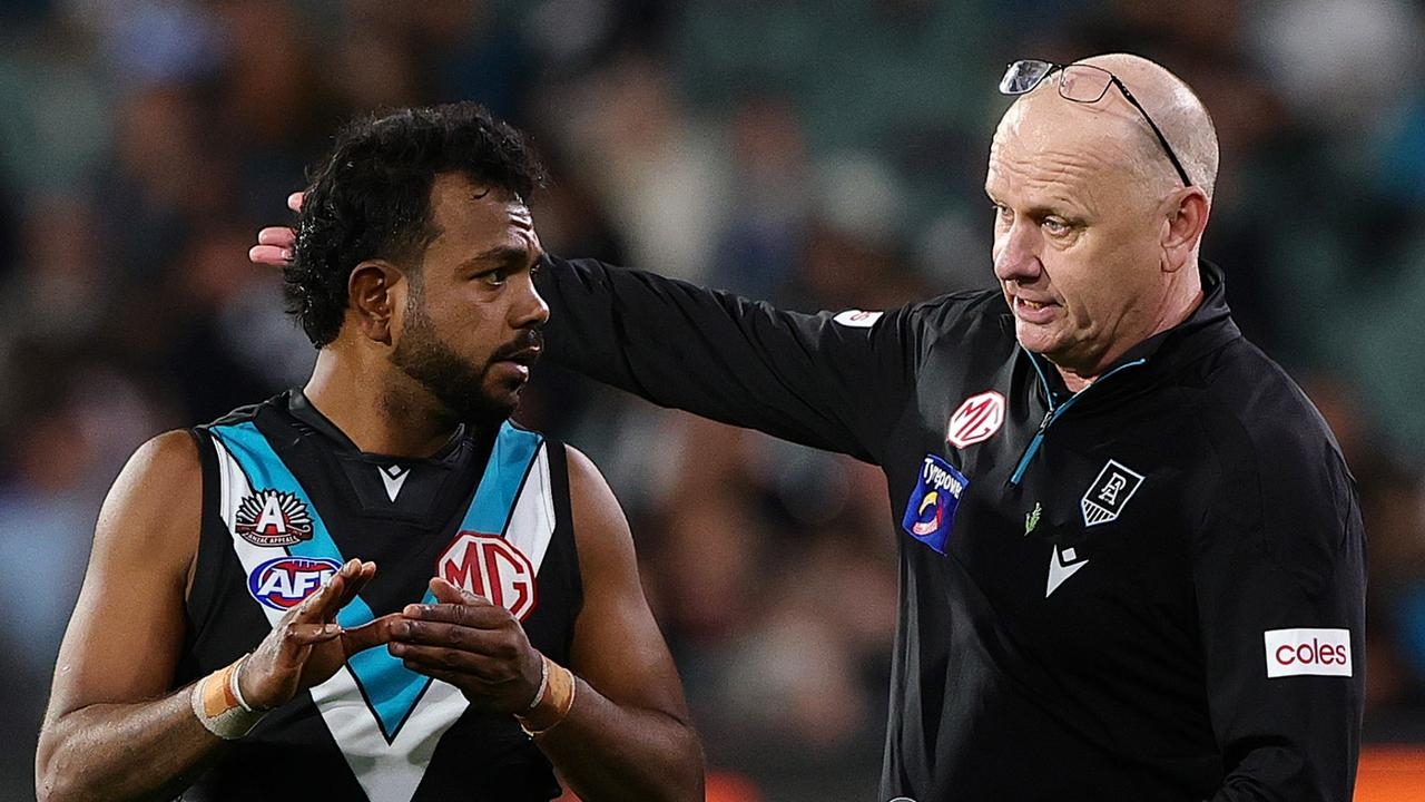 Port Adelaide coach Ken Hinkley says Willie Rioli ban has put players on notice over sledging
