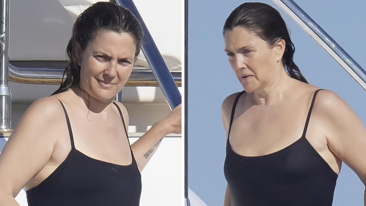 Drew Barrymore strips to swimsuit during yacht day in France