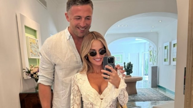 Sam Burgess and his second wife Lucy announce they are expecting second child six months after they wed in Rome, Italy