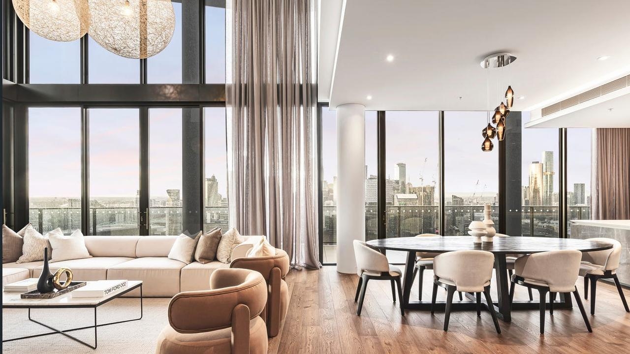 Docklands penthouse with a four-car garage and lift for sale
