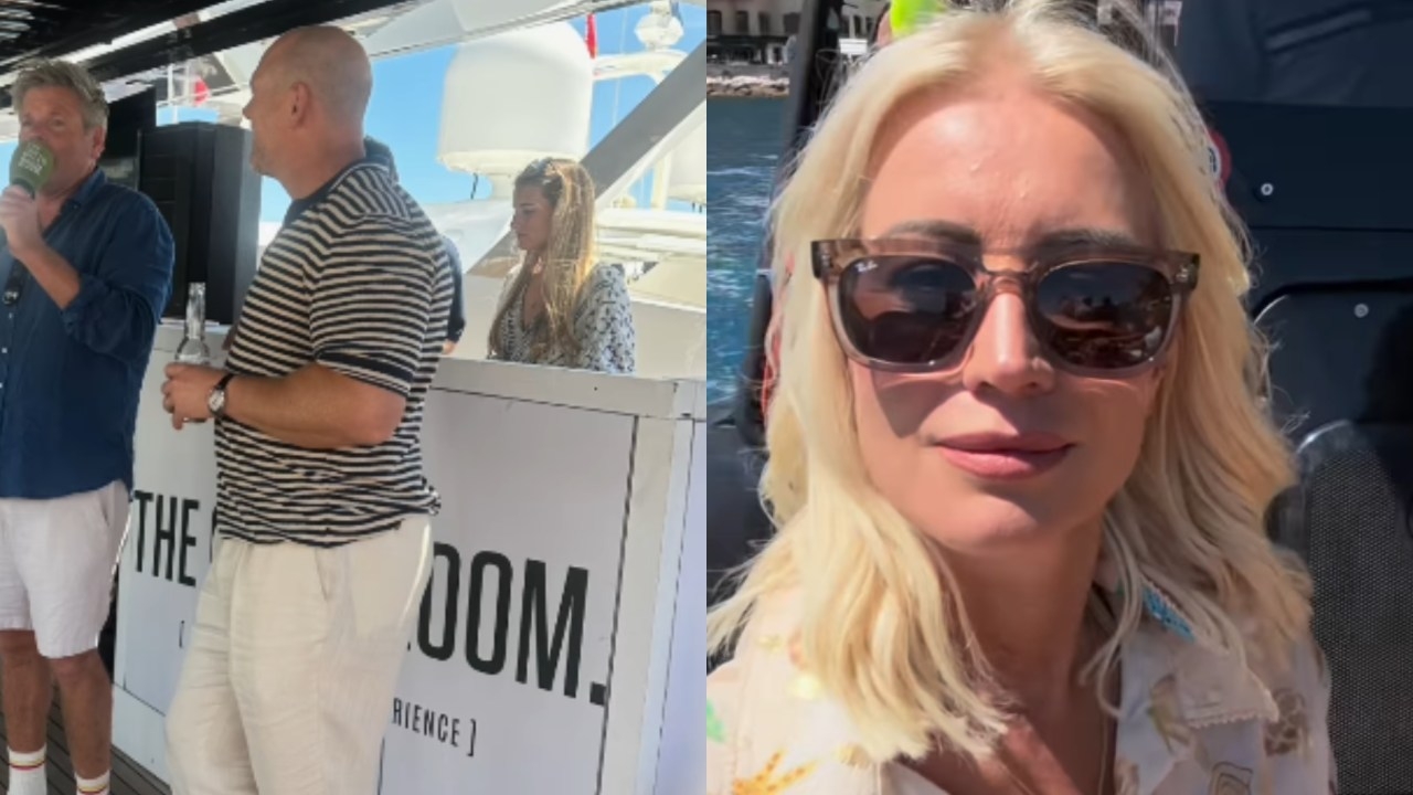 Mike Tindall spotted partying on a yacht with TV presenter Denise van Outen after Monaco Grand Prix