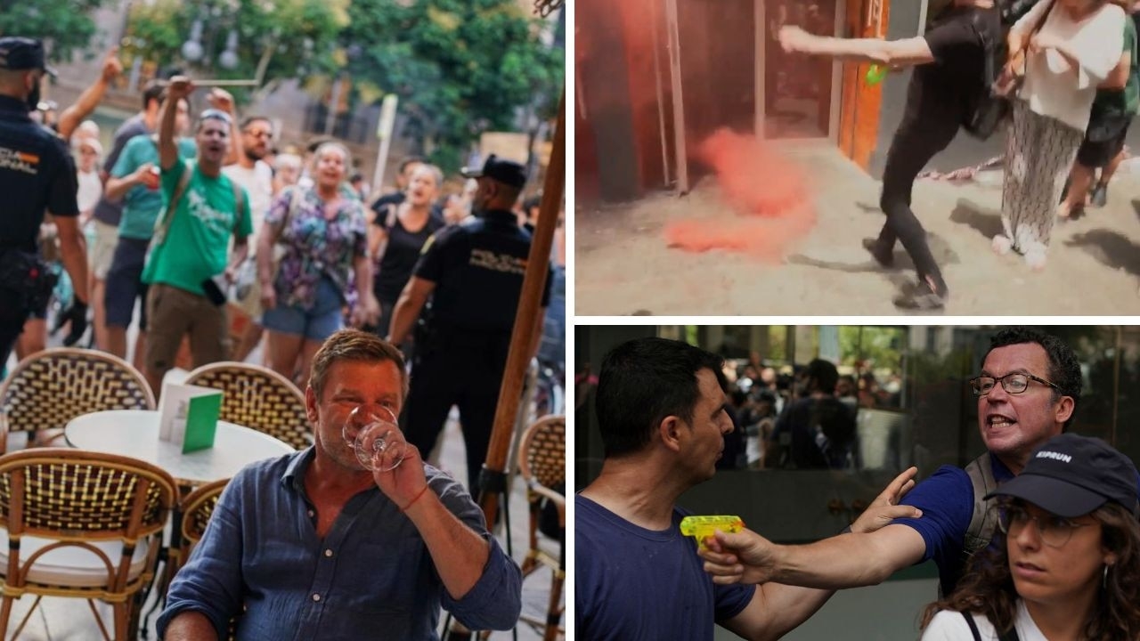 ‘Go home': Europeans furious over mass tourism unleash with water guns, smoke bombs, flares