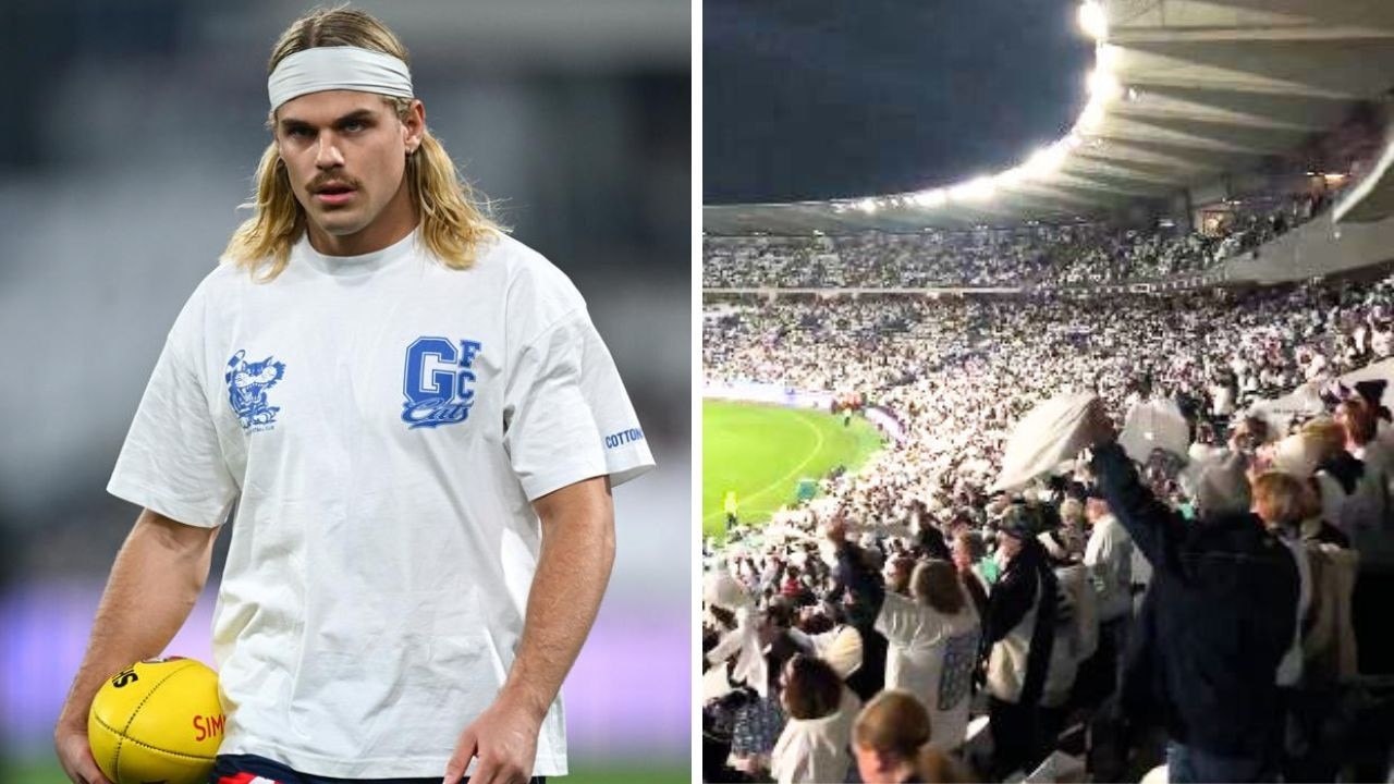 ‘Surrender?': AFL world roasts Geelong T-shirt stunt in Danger's 350th