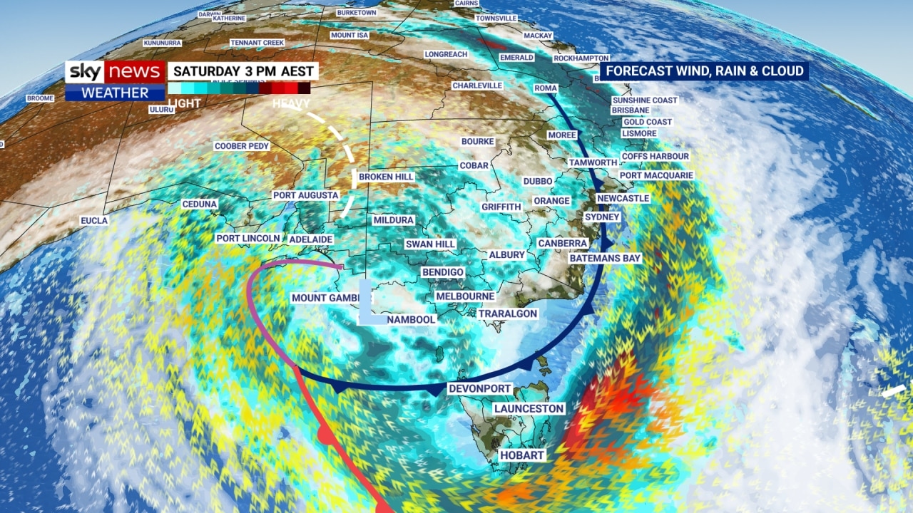 Wet start to weekend for nearly all capitals expected as rainband sweeps country and delivers showers to millions of Australians