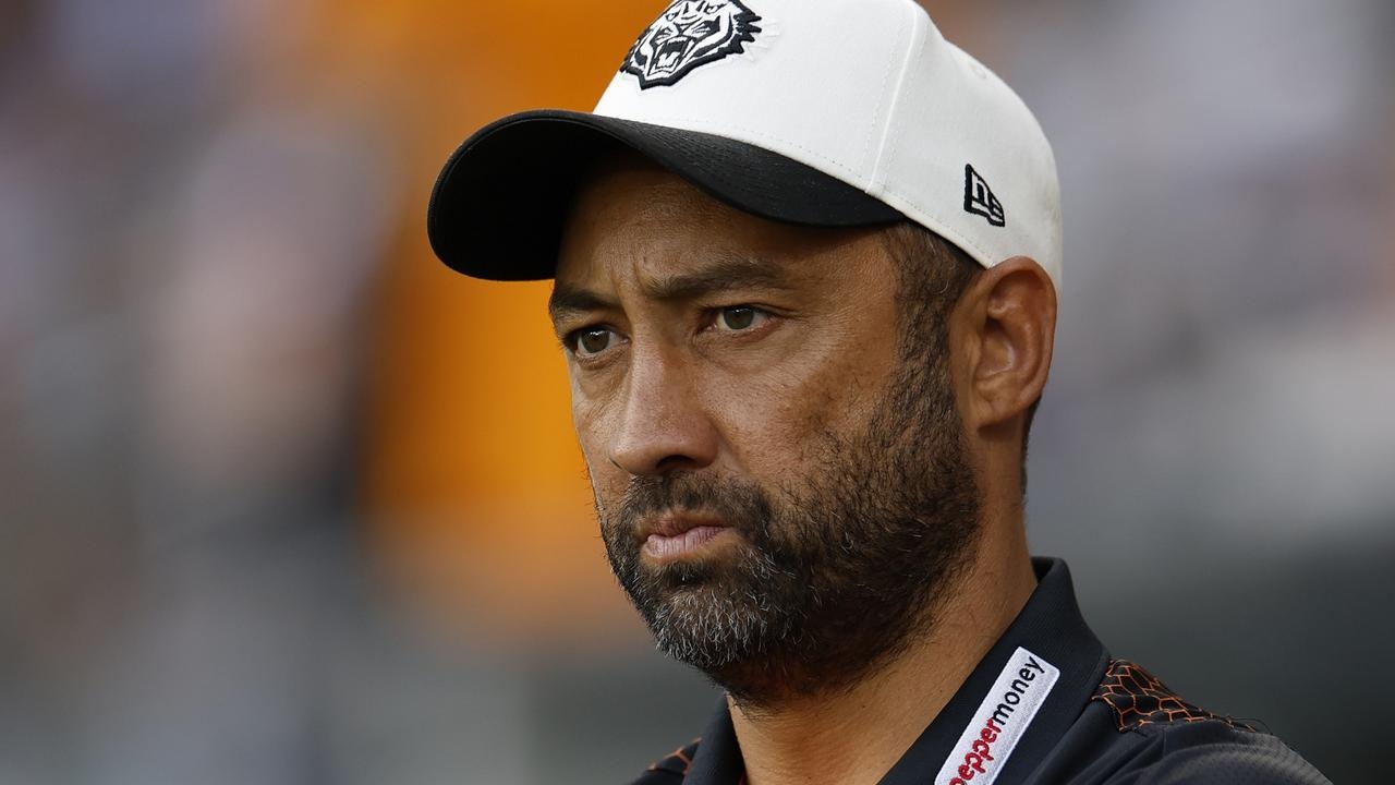 Wests Tigers coach Benji Marshall says departed teen star Lachlan Galvin in his rear-vision mirror as video emerges of him training at the Bulldogs