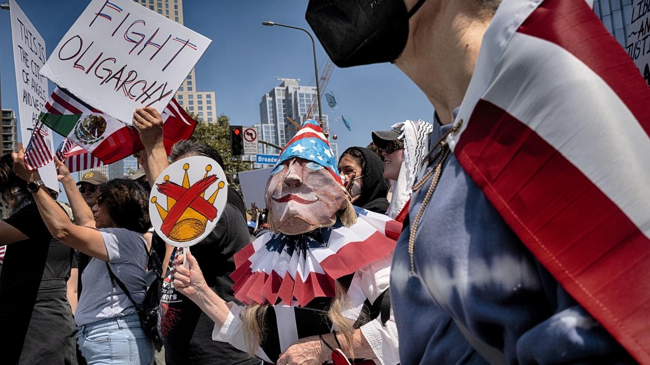 US politics live: Anti-Trump ‘No Kings' protests as FBI hunt suspect after two politicians gunned down