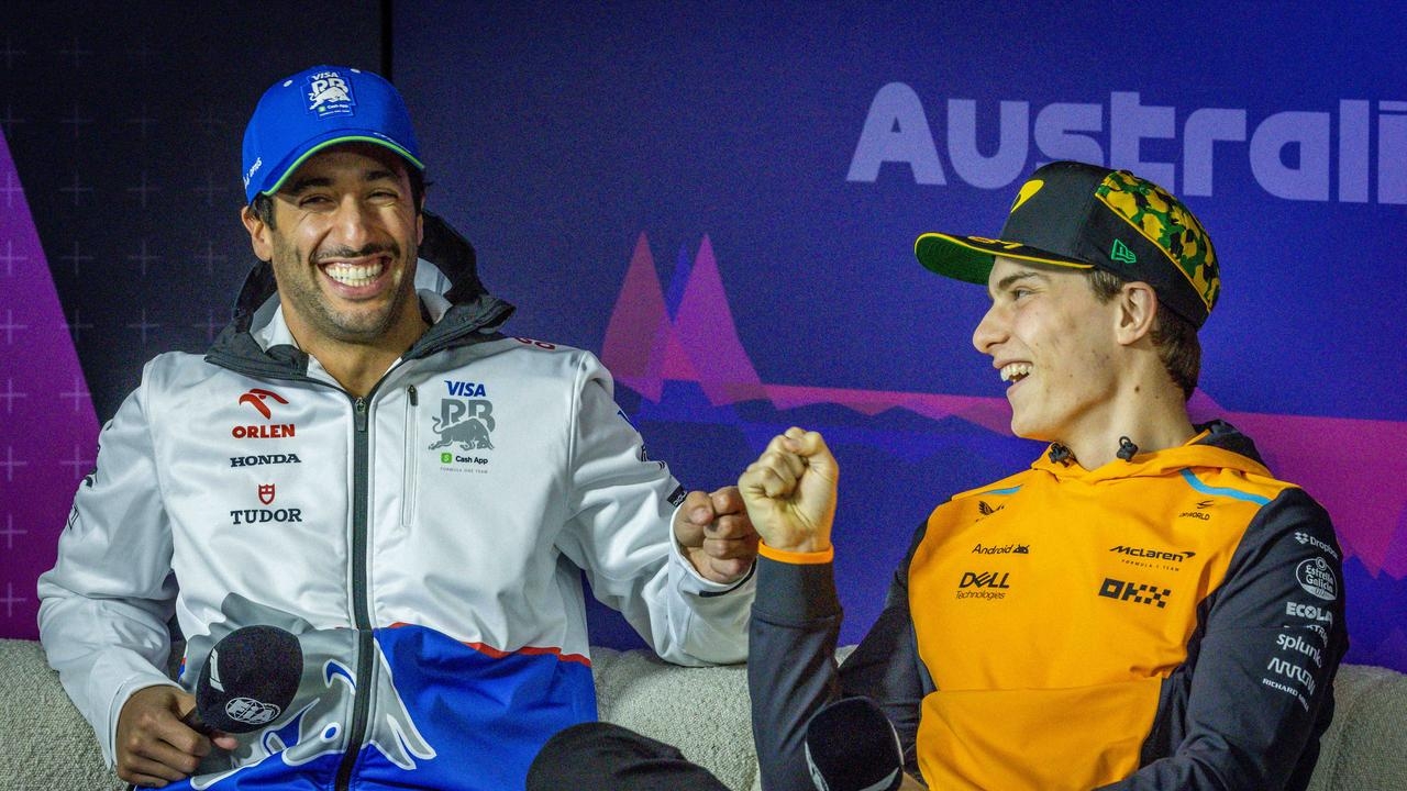 Formula 1 2025: Daniel Ricciardo reunited with F1 drivers Oscar Piastri and George Russell in padel picture