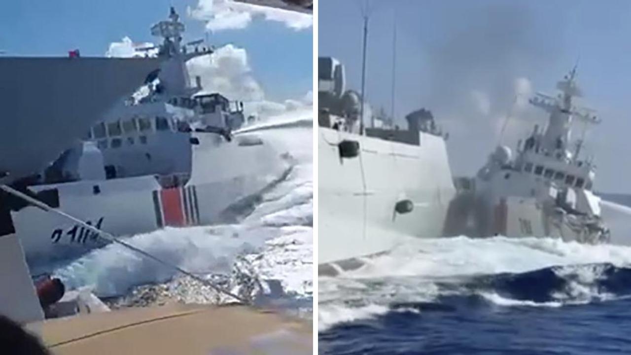 Chinese vessels collide while pursuing Philippine boat in South China Sea