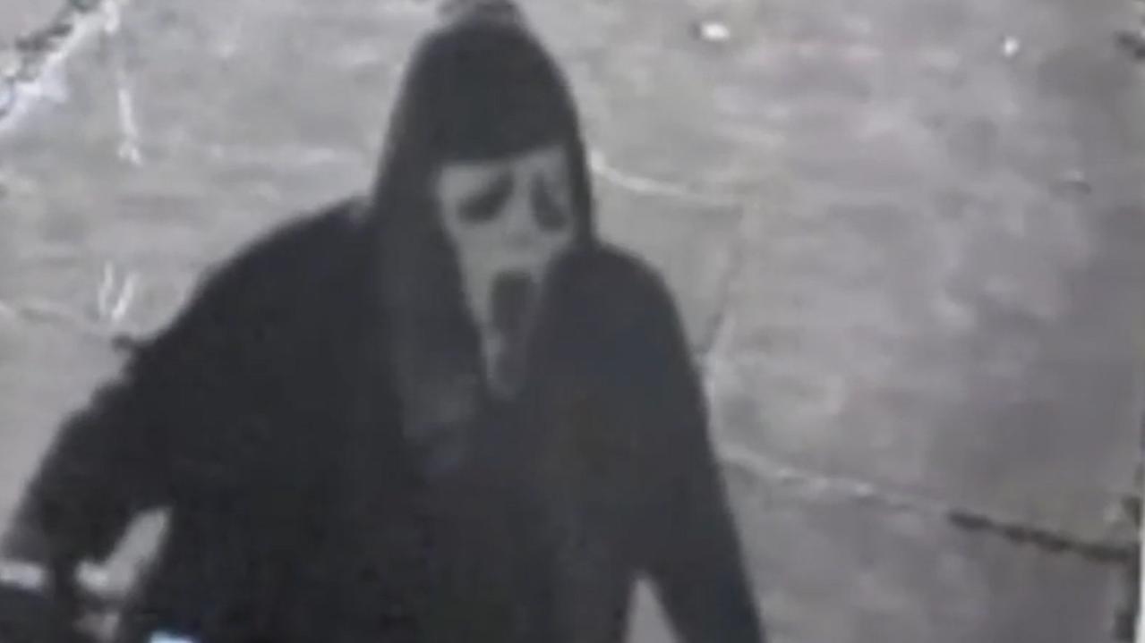 Scream mask vandal targets synagogue with pro Palestine graffiti