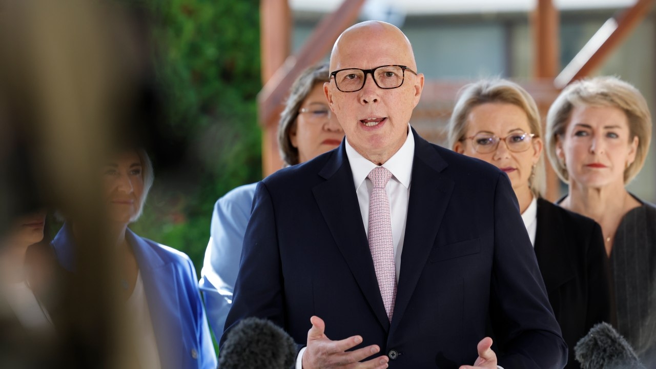Federal Election 2025: Opposition Leader Peter Dutton addresses media in Labor-held seat of Whitlam in NSW