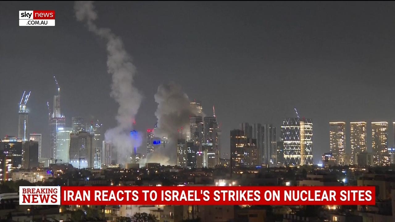 Footage shows moment Iran rains missiles down on Tel Aviv in retaliatory strikes