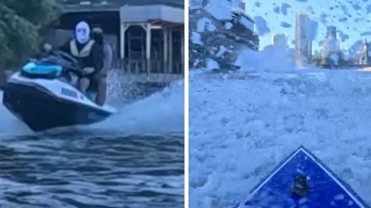 Balaclava-clad jet ski gang terrorise Gold Coast paddleboarders