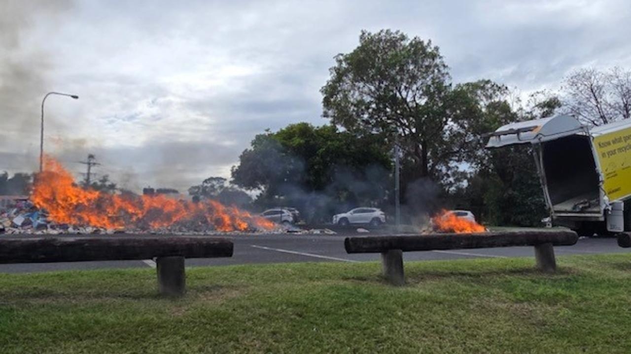 Gold Coast Council bin warning after rubbish trucks catch fire