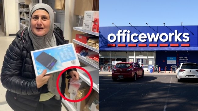 Officeworks' hilarious merchandising placement leads to claims the retailer is inadvertently catering to 'illegal' activities