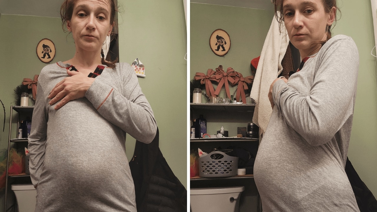 This woman isn't pregnant - but her belly is speaking volumes