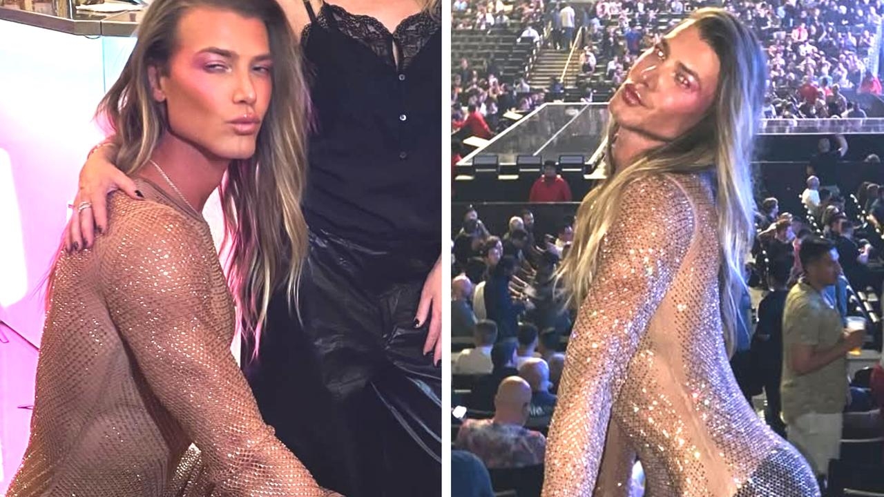 Christian Wilkins rocks see-through outfit to Kylie Minogue concert