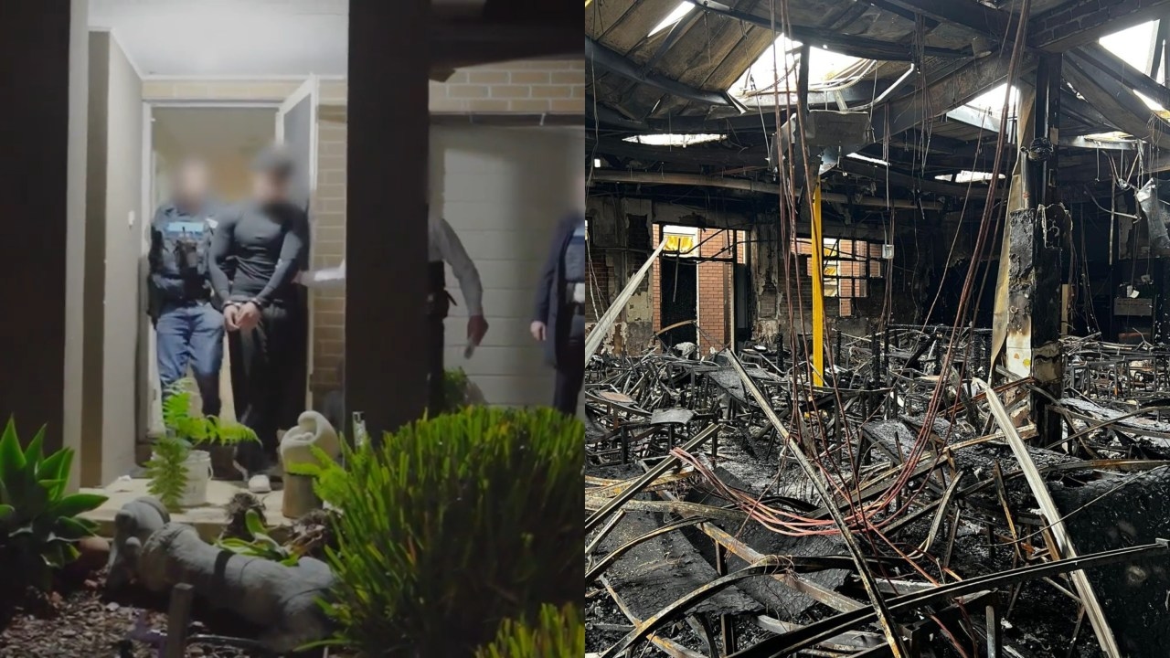 Second alleged arsonist, 21, arrested for 'politically motivated' Adass Israel Synagogue blaze in Melbourne last year