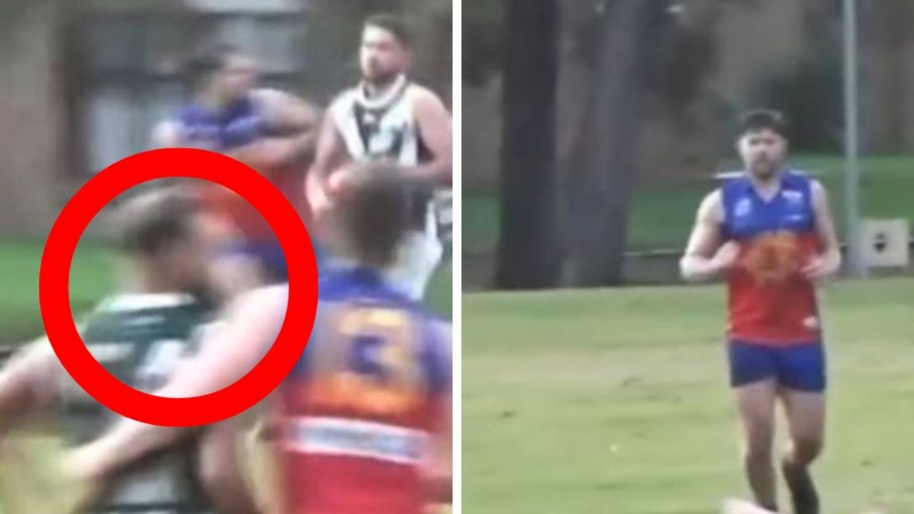 Local footy player banned for life for ugly coward punch behind play