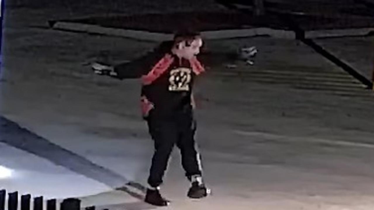 Wild moment burglar busts a move before allegedly robbing school