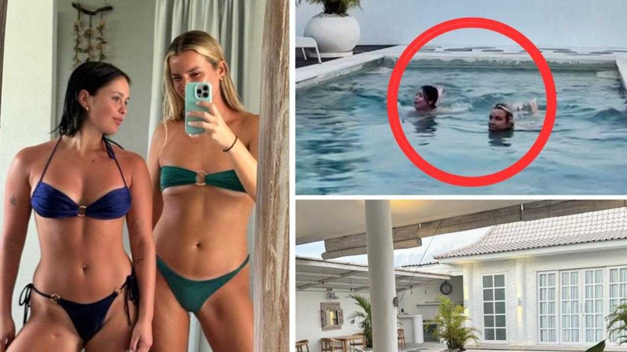 Moment skinny dipping friends dive naked into pool before making shock discovery
