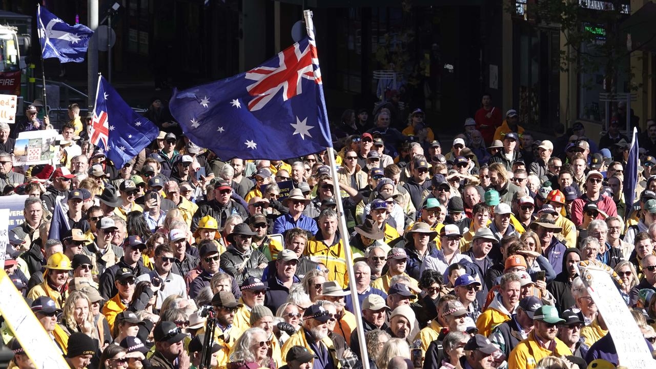 ‘Insult to farmers': Fireys and farmers descend on parliament to protest controversial levy
