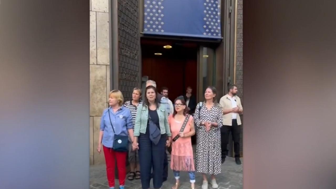 ‘The way to do it': Munich residents protect synagogue from pro-Palestine protest
