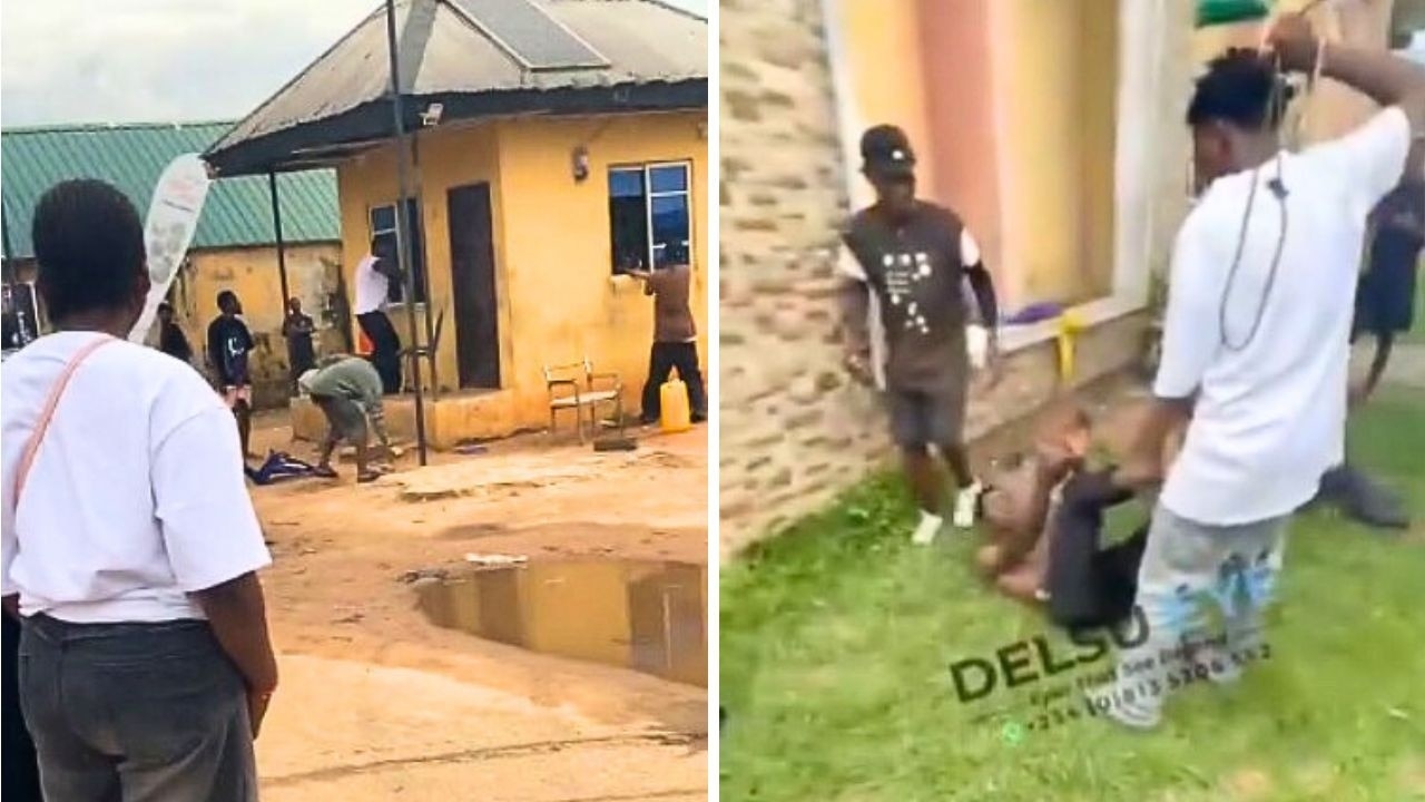 Viral video shows mob beating two Nigerian students for being gay